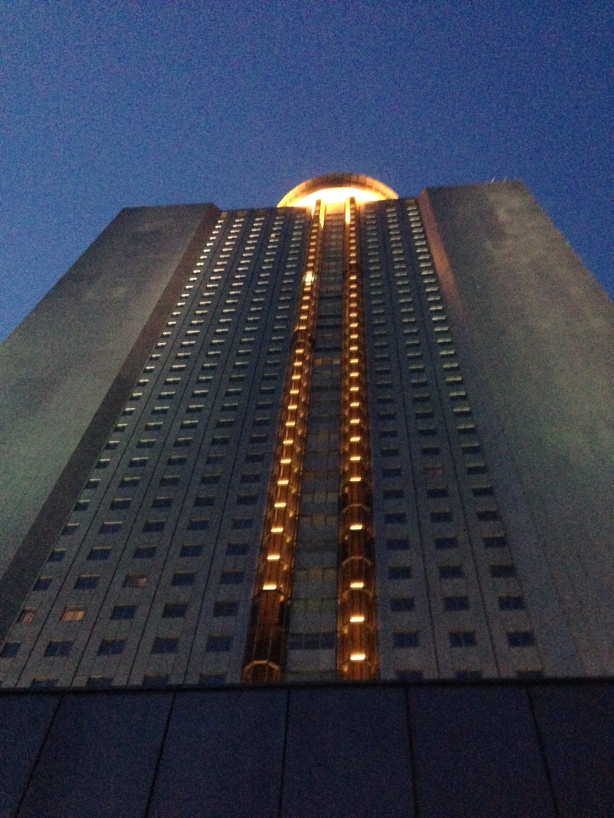 The 47 storey tall Yanggakdo Hotel